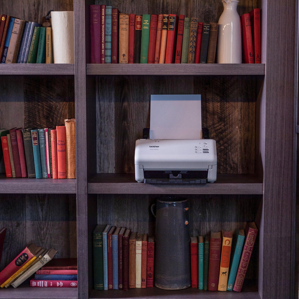 Brother ADS-4300N A4 desktop 40ppm 2-sided USB 3.0 & Ethernet document scanner lifestyle
