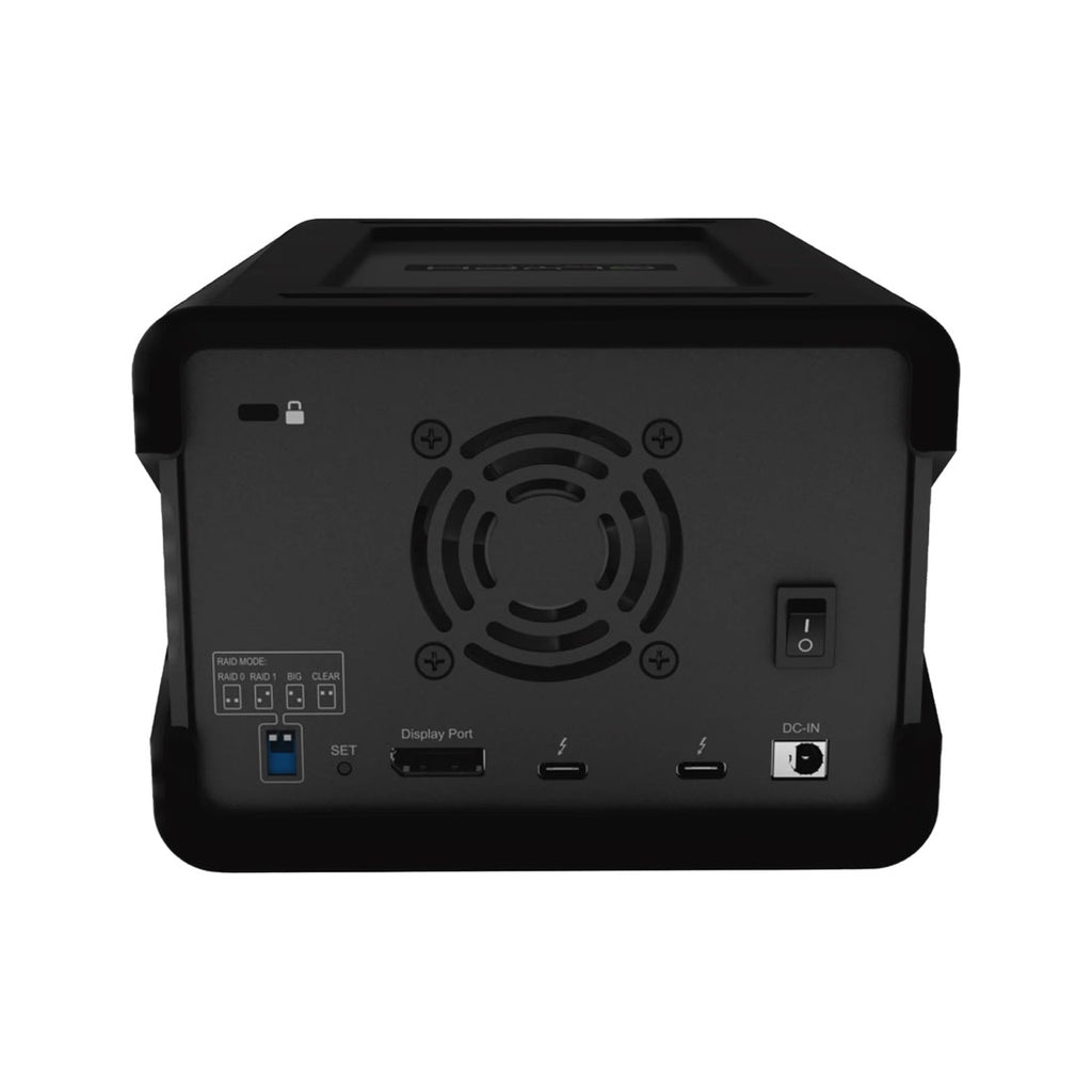 Glyph Blackbox Pro RAID 2-bay Enterprise Class 7200rpm hardware RAID Thunderbolt 3 rear