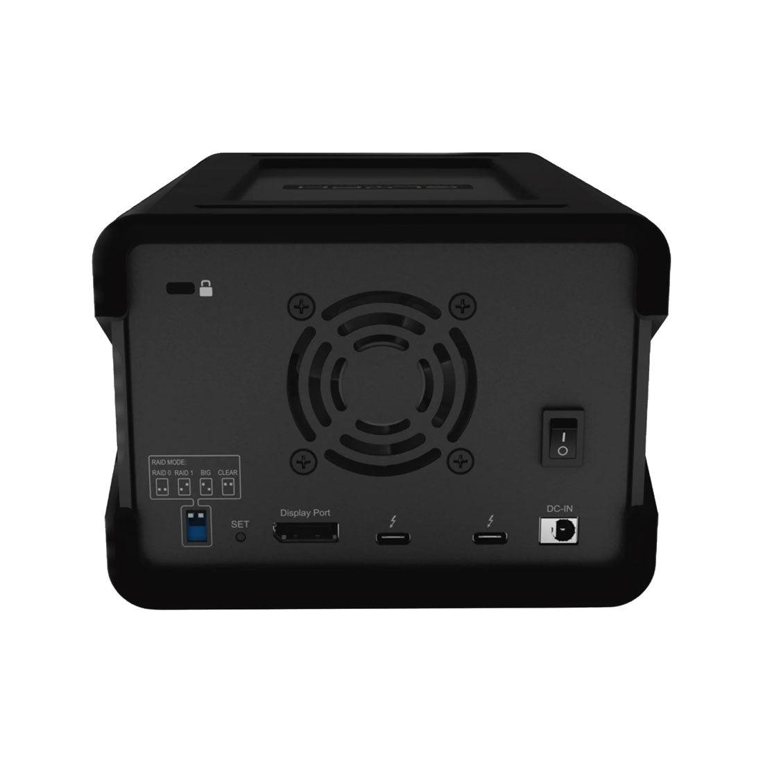 Glyph Blackbox Pro RAID 2-bay Enterprise Class 7200rpm hardware RAID Thunderbolt 3 rear