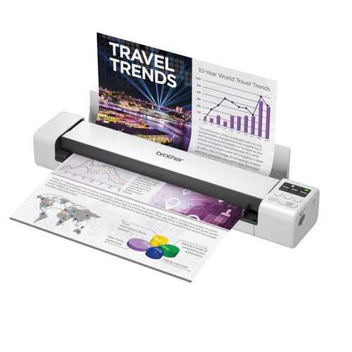 Brother DS-940DW A4 mobile 2-sided 15ppm document scanner Wi-fi and USB 3.0 angle with output