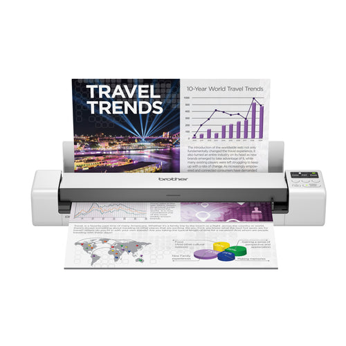 Brother DS-940DW A4 mobile 2-sided 15ppm document scanner Wi-fi and USB 3.0 front with output