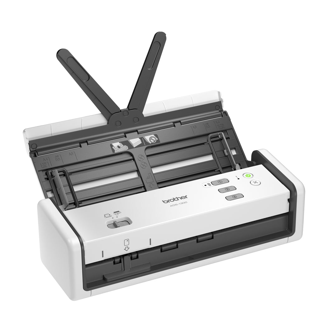 Brother ADS-1300 A4 portable compact 2-sided document scanner 30ppm USB-C right