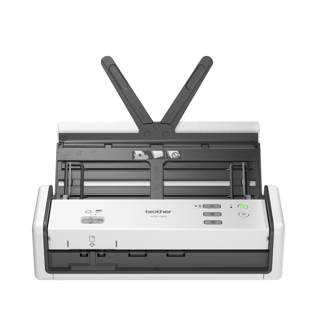 Brother ADS-1300 A4 portable compact 2-sided document scanner 30ppm USB-C front
