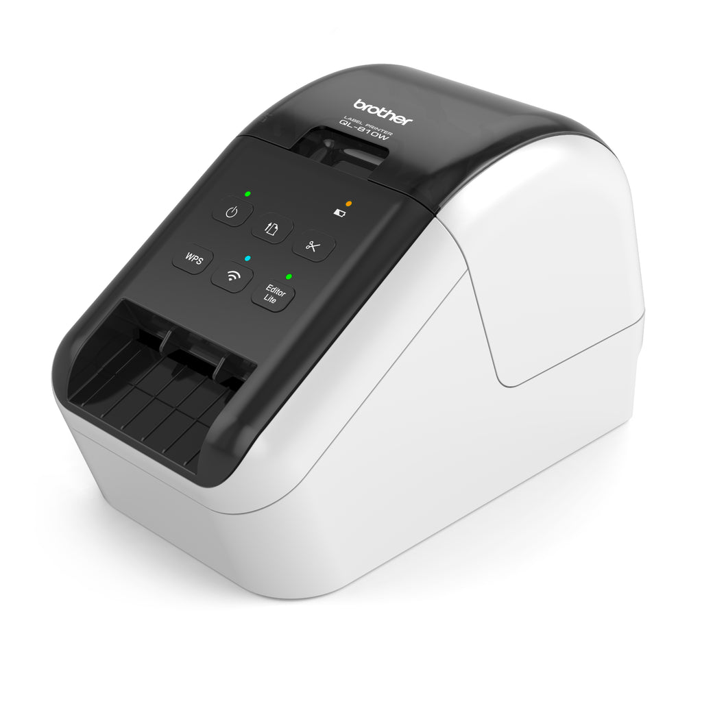 Brother QL-810WC desktop USB 2.0 Wi-Fi black and red printing label printer right