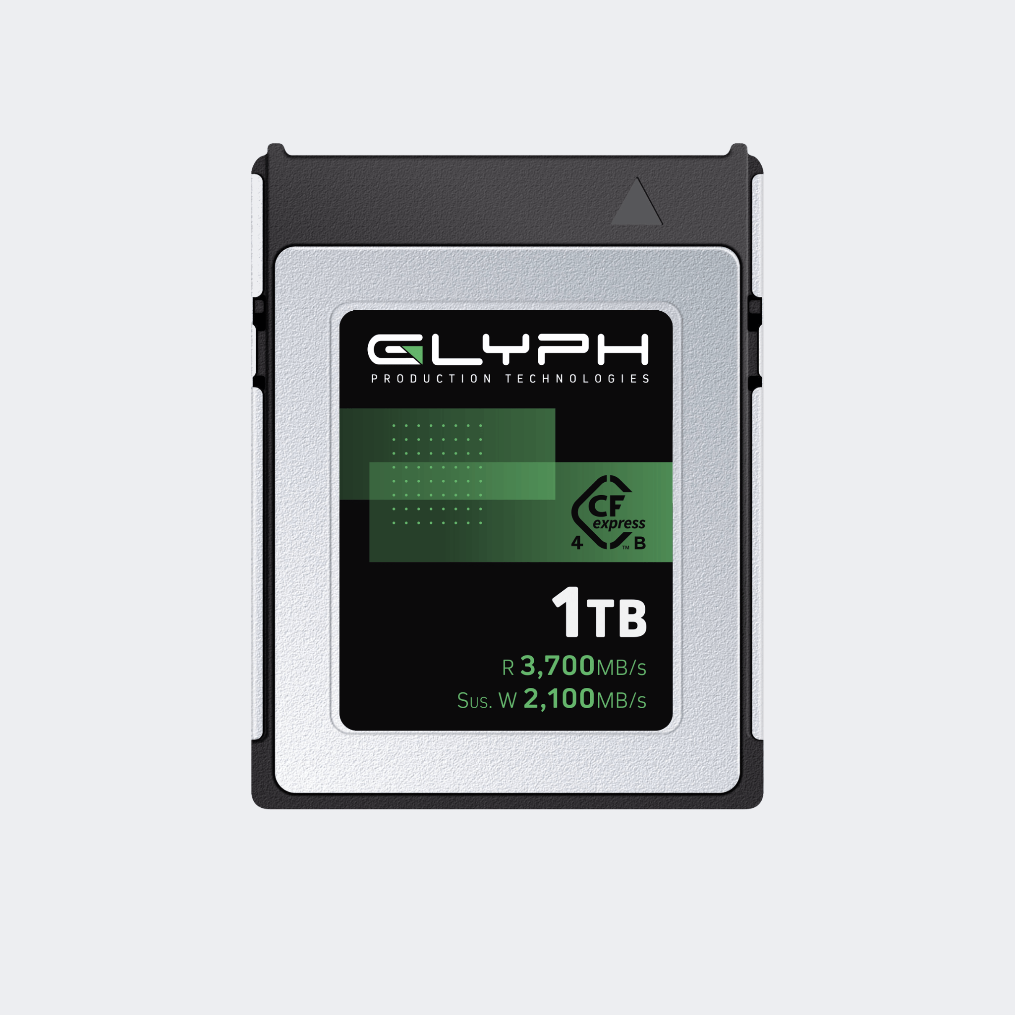 1TB Glyph CFexpress card on a light gray background