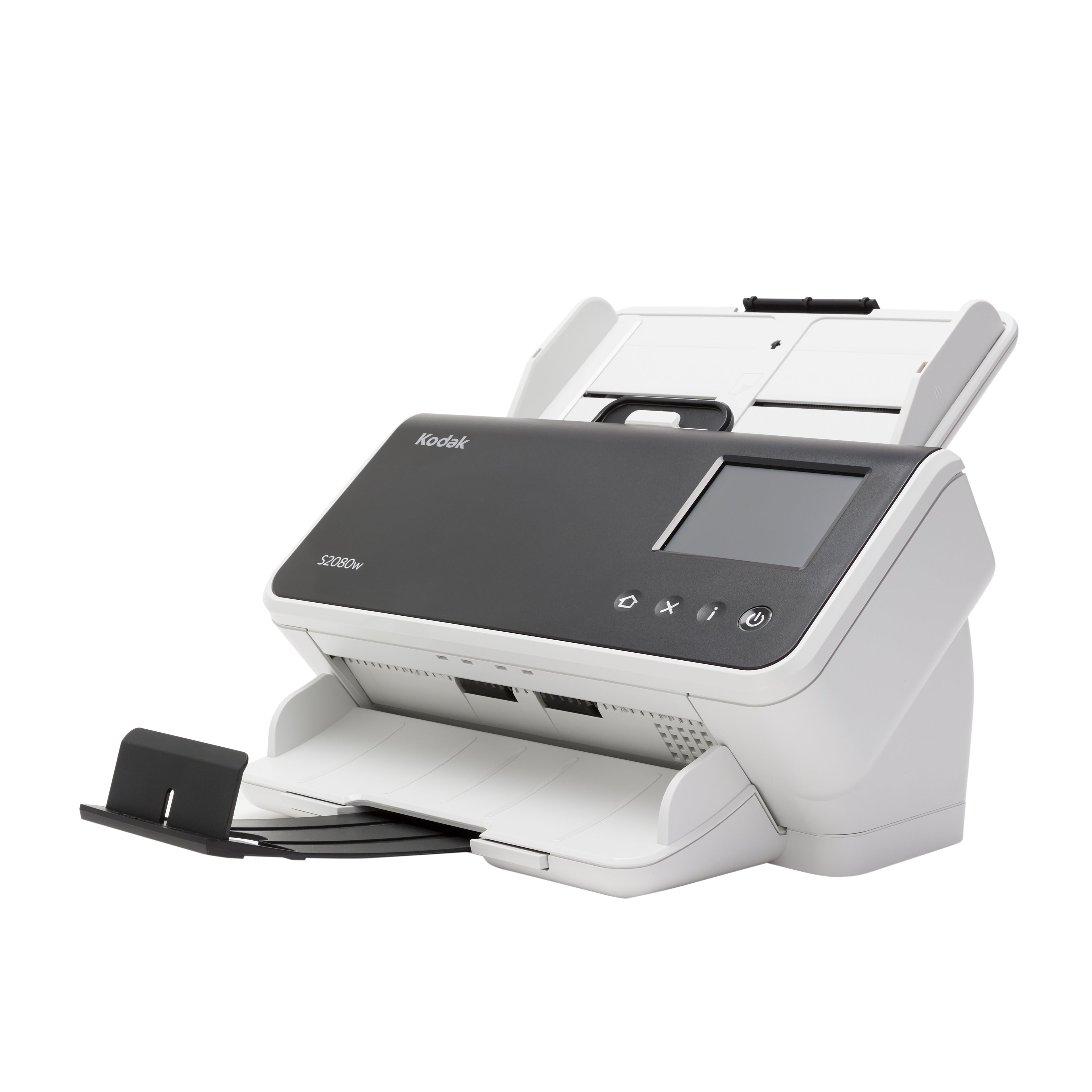 Kodak Alaris S2080W A4 80ppm 600 dpi wireless network document scanner USB 3.2 Gen 1, Wireless, and Ethernet LAN front left