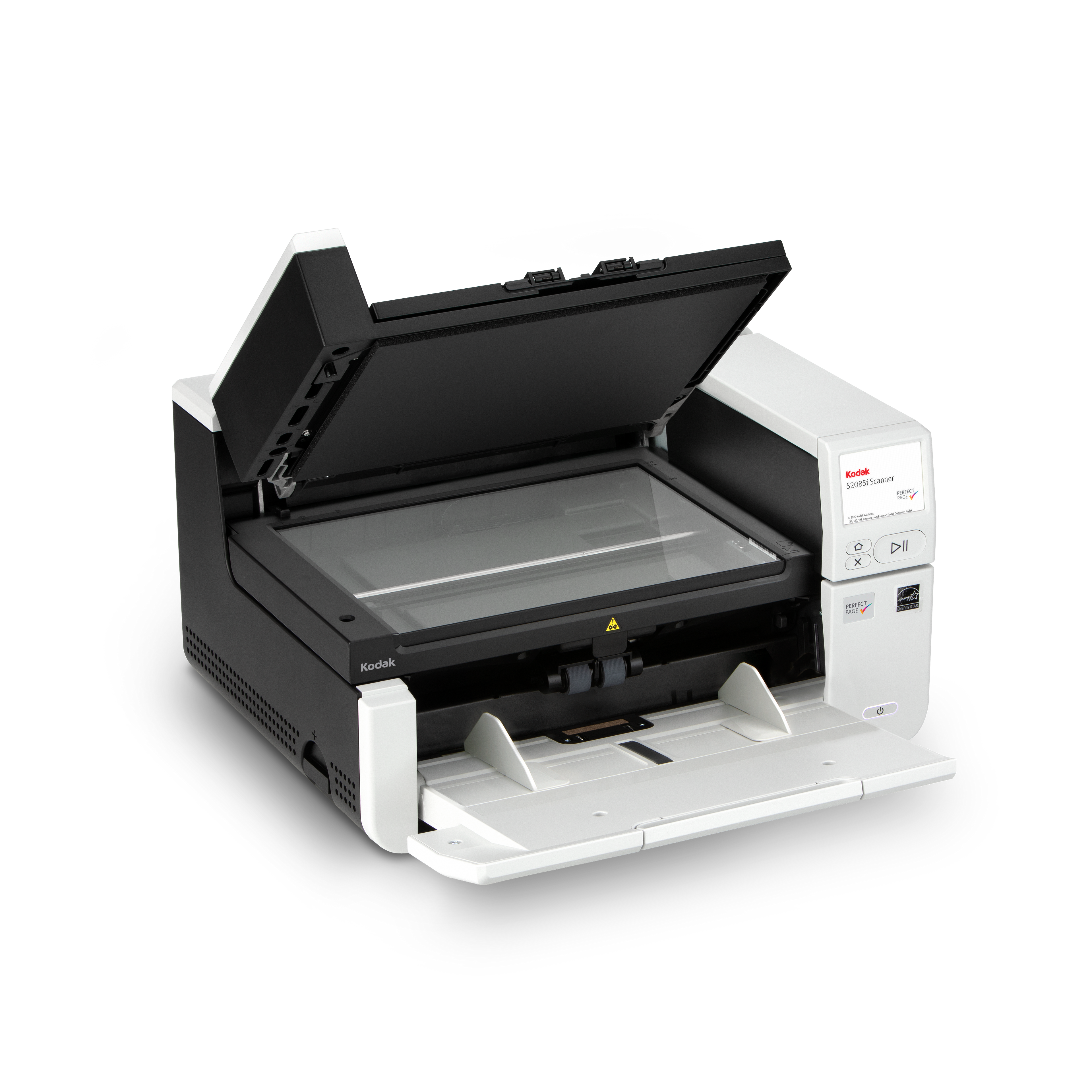 Kodak Alaris S2085f A4 document scanner with built-in book-edge flatbed 85ppm 600 dpi USB 3.2 Gen 1 (3.1 Gen 1) and Ethernet right flatbed