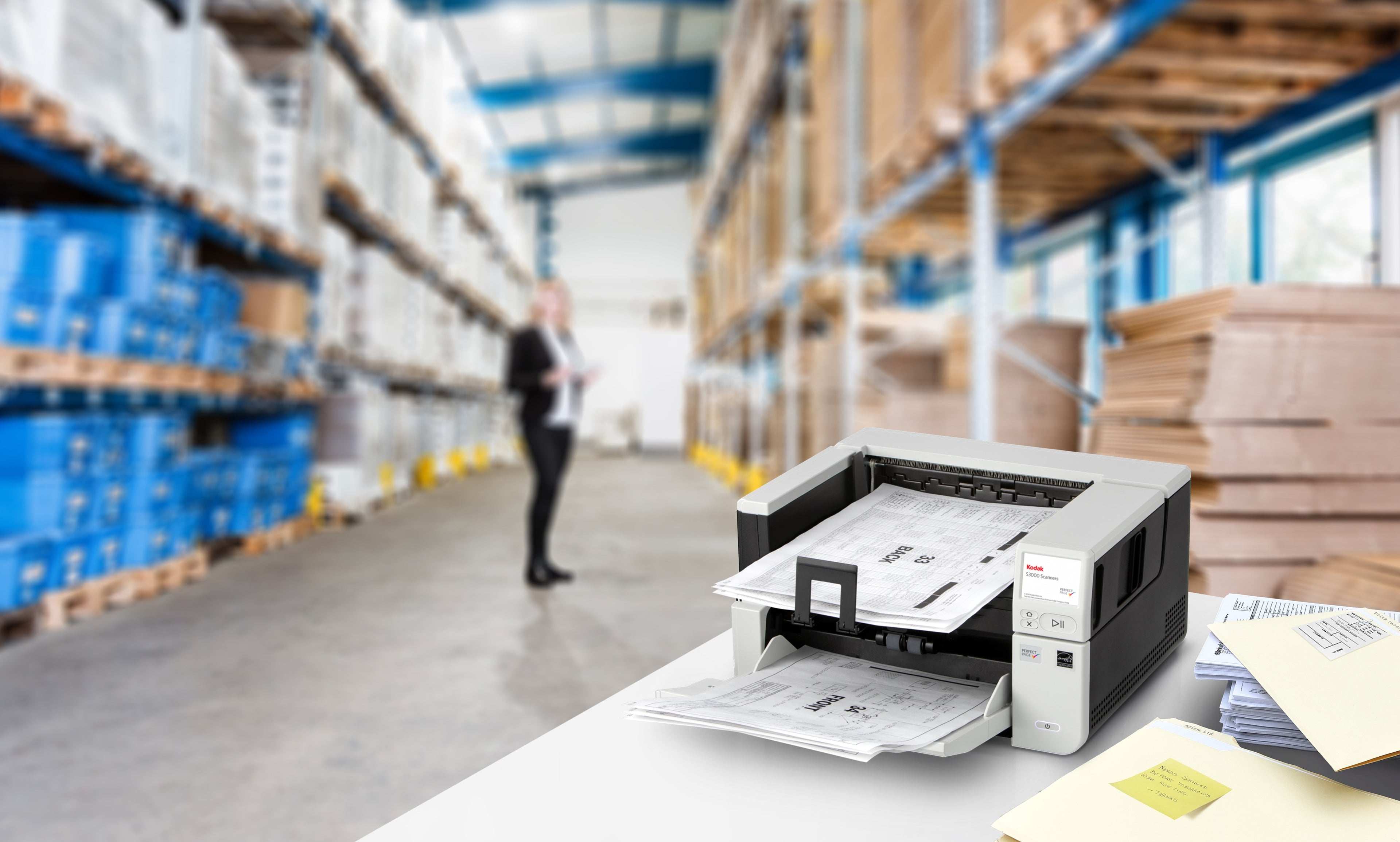 Kodak Alaris S3100f A3 document scanner with built-in book-edge flatbed 100ppm 600 dpi USB 3.2 Gen 1 (3.1 Gen 1) and Ethernet lifestyle