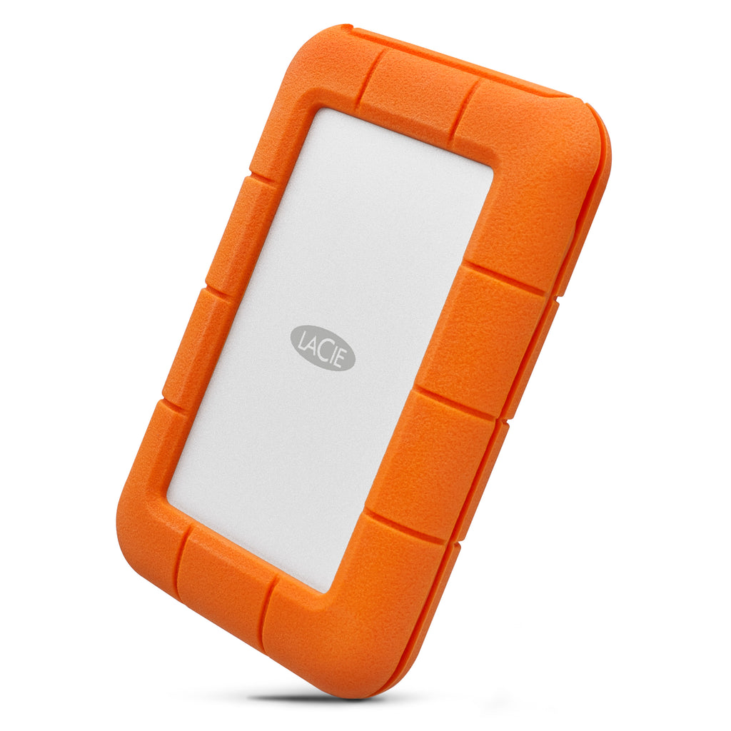 LaCie Rugged Secure 2TB encrypted mobile hard drive USB-C STFR2000403 hero