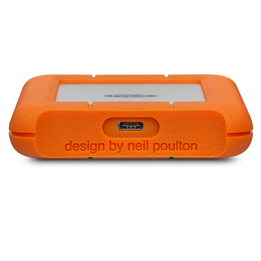 LaCie Rugged USB-C portable external hard drive port