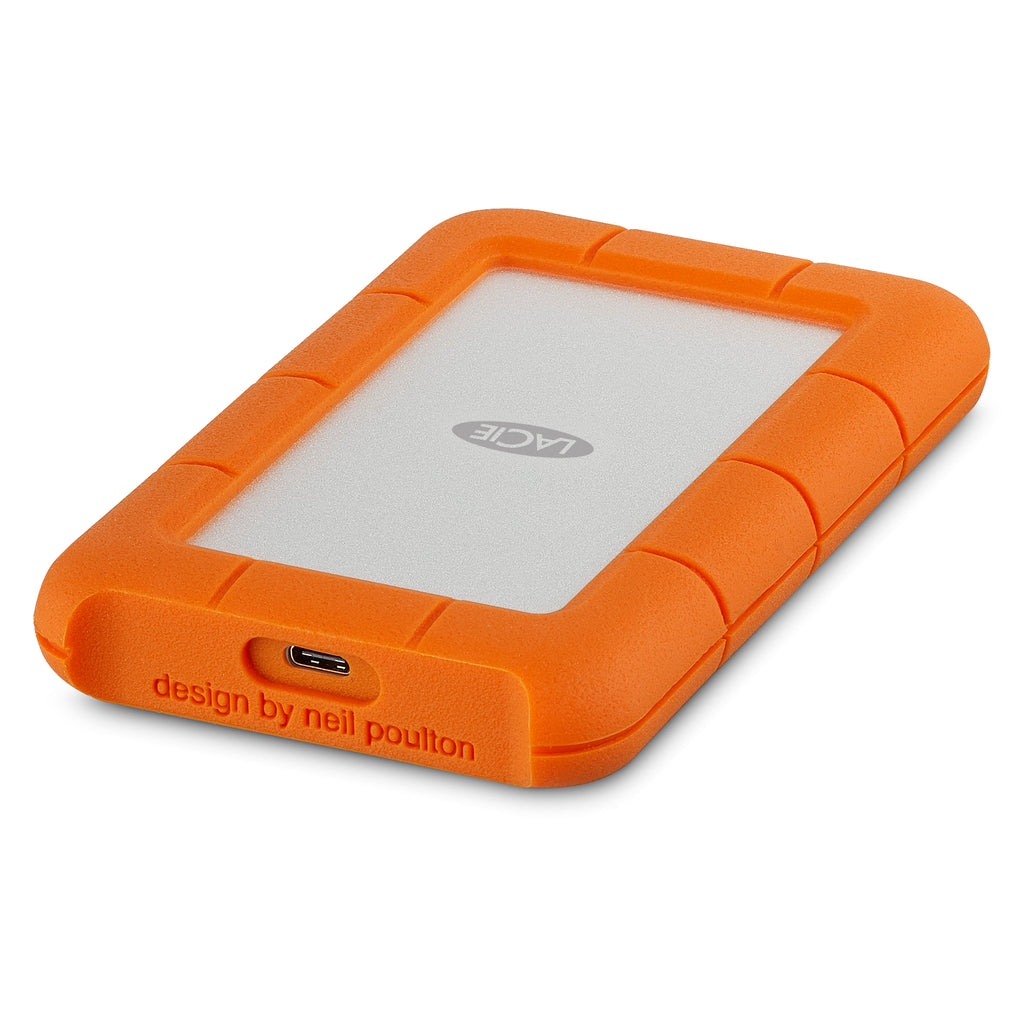 LaCie Rugged USB-C portable external hard drive hero