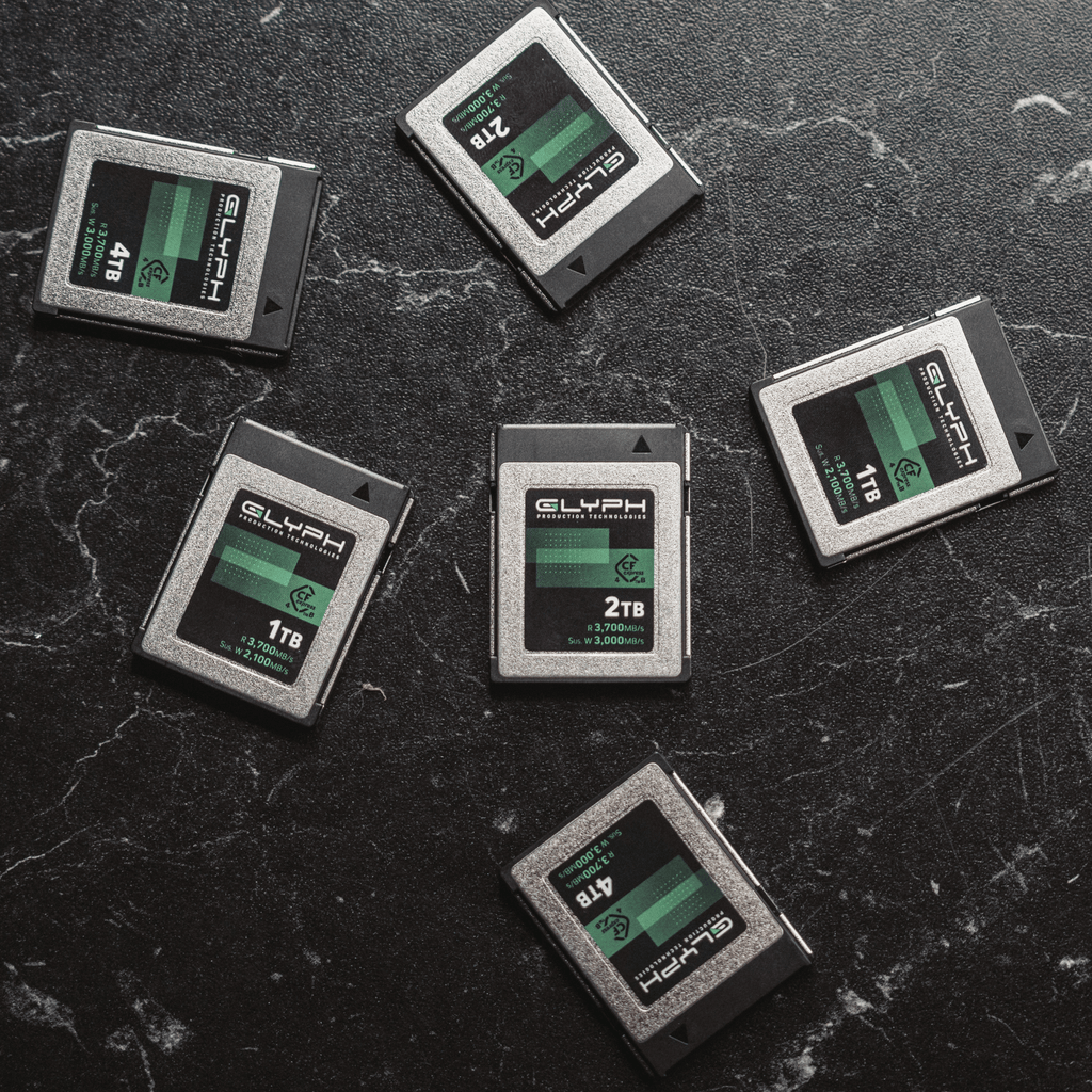 Selection of Glyph CFexpress memory cards