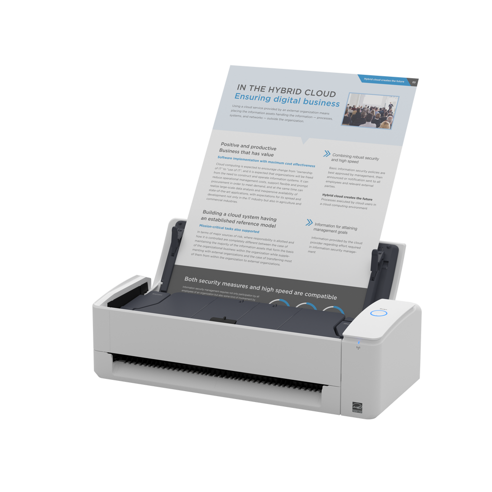 Ricoh ScanSnap iX1300 A4 document scanner Dual-Path USB 3.2 Wi-Fi PC and Mac right with output