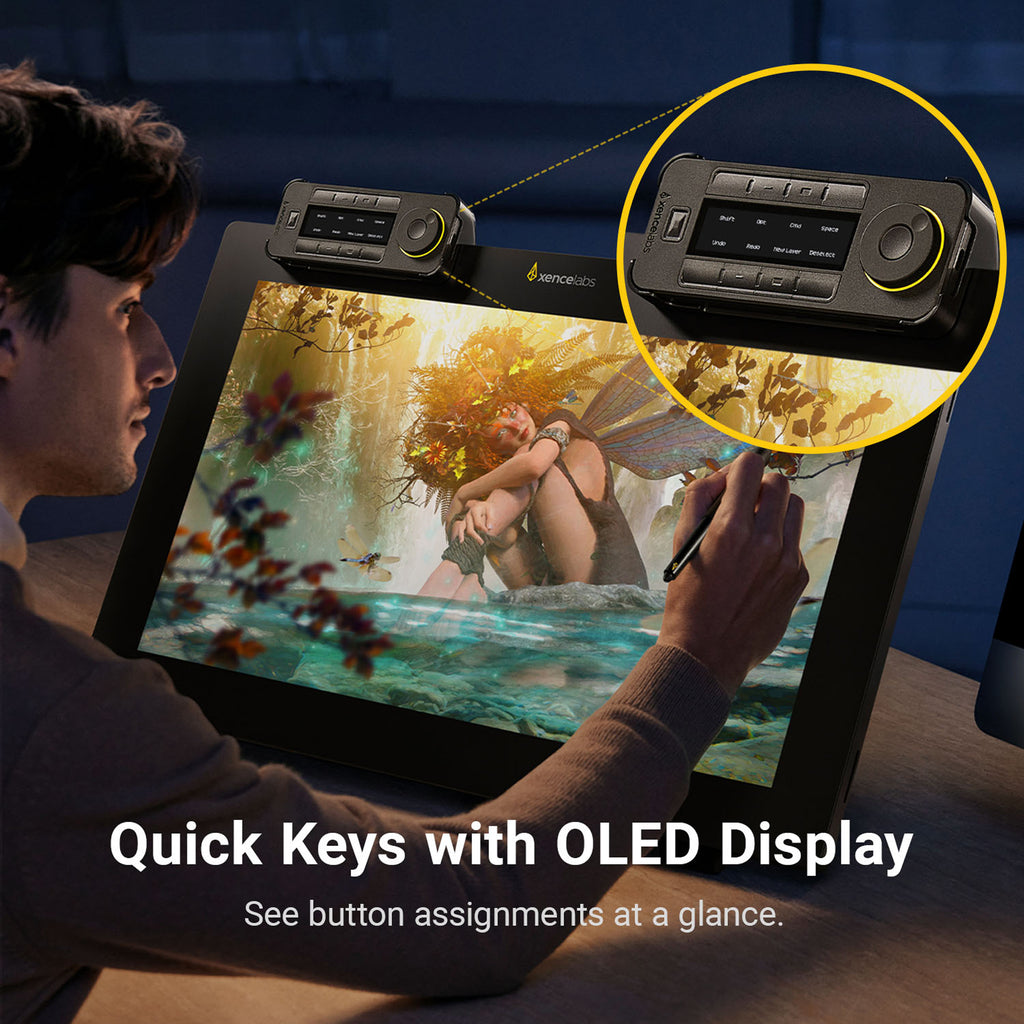 Xencelabs Pen Display 24 large size digital drawing screen USB-C, DisplayPort, HDMI 2.0 quick keys