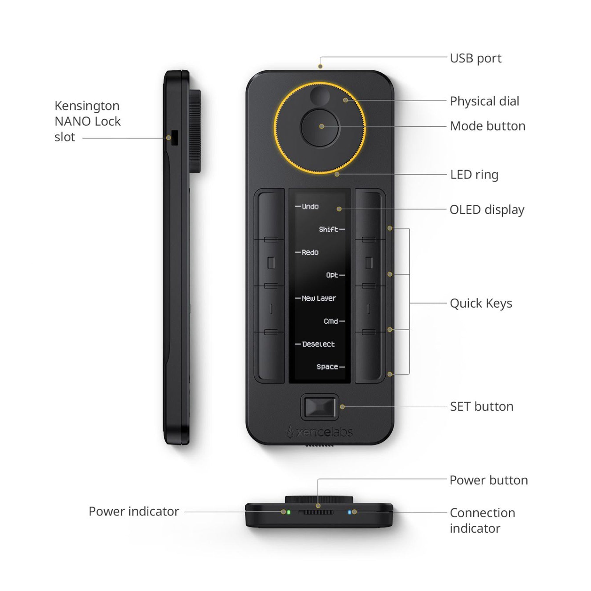 Xencelabs Quick Keys remote features