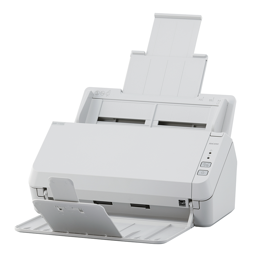 Ricoh SP-1120N A4 document scanner 20ppm USB 3.2 and Ethernet LAN left open