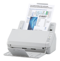 Ricoh SP-1120N A4 document scanner 20ppm USB 3.2 and Ethernet LAN left with media