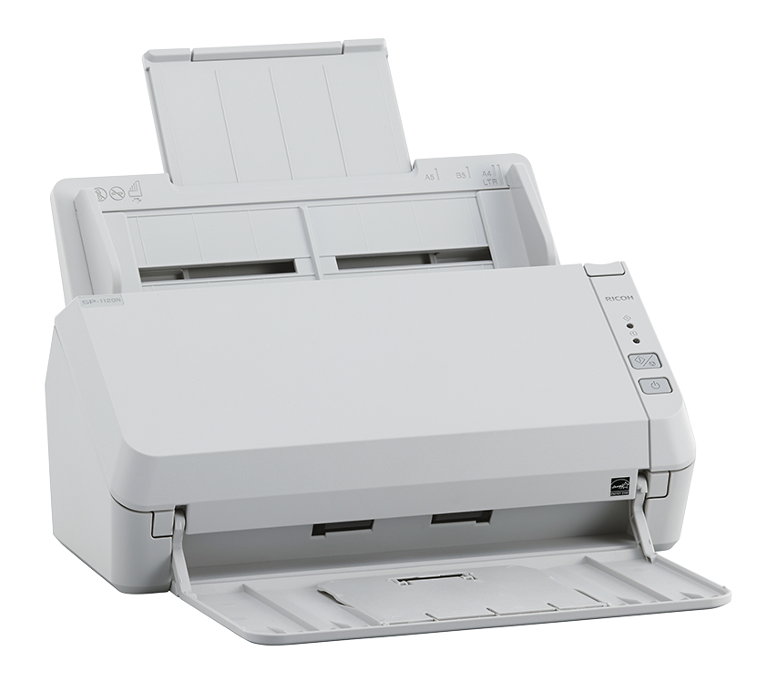 Ricoh SP-1120N A4 document scanner 20ppm USB 3.2 and Ethernet LAN right