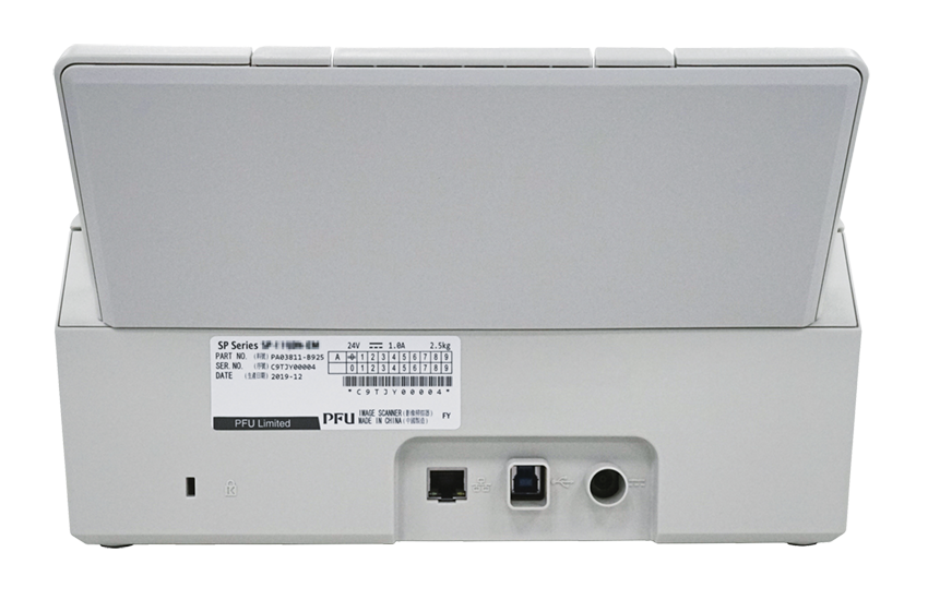 Ricoh SP-1125N A4 document scanner 25ppm USB 3.2 and Ethernet LAN rear