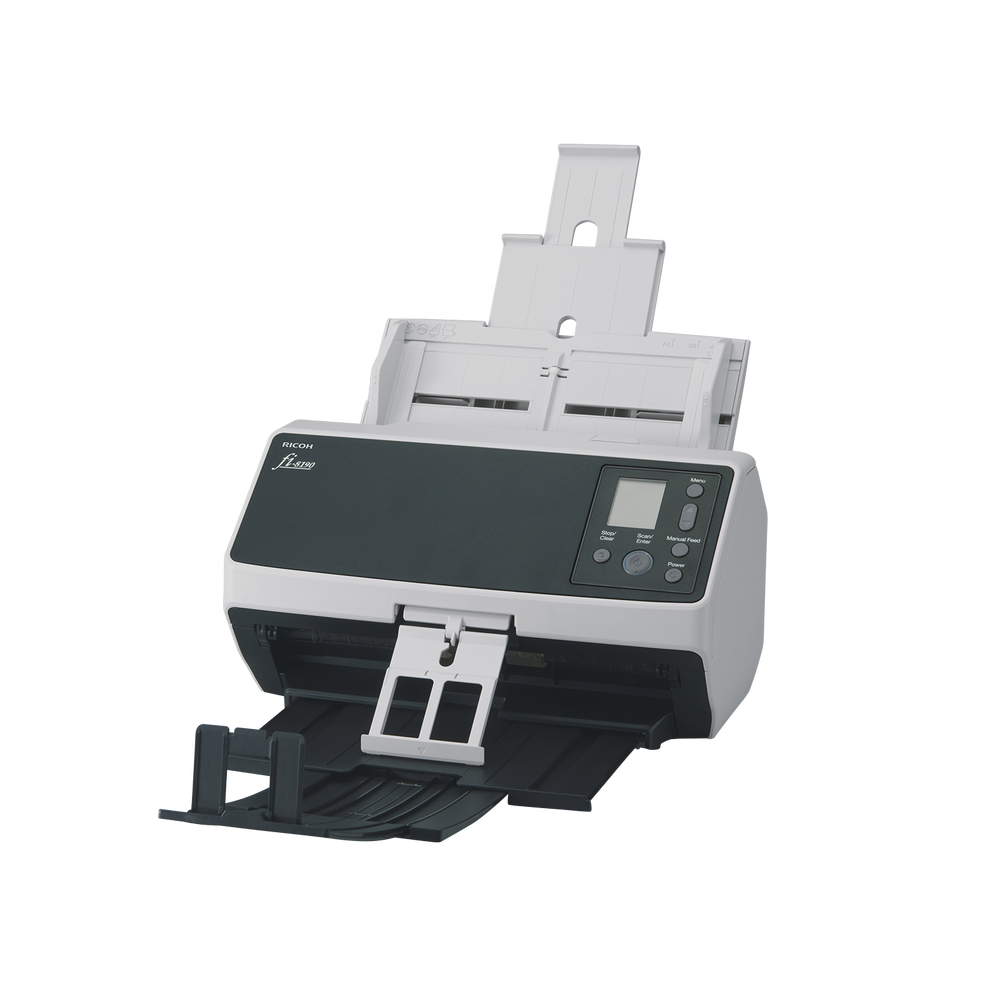 Ricoh fi-8190 A4 document scanner 90ppm USB 3.2 Gen 1 & Ethernet front right