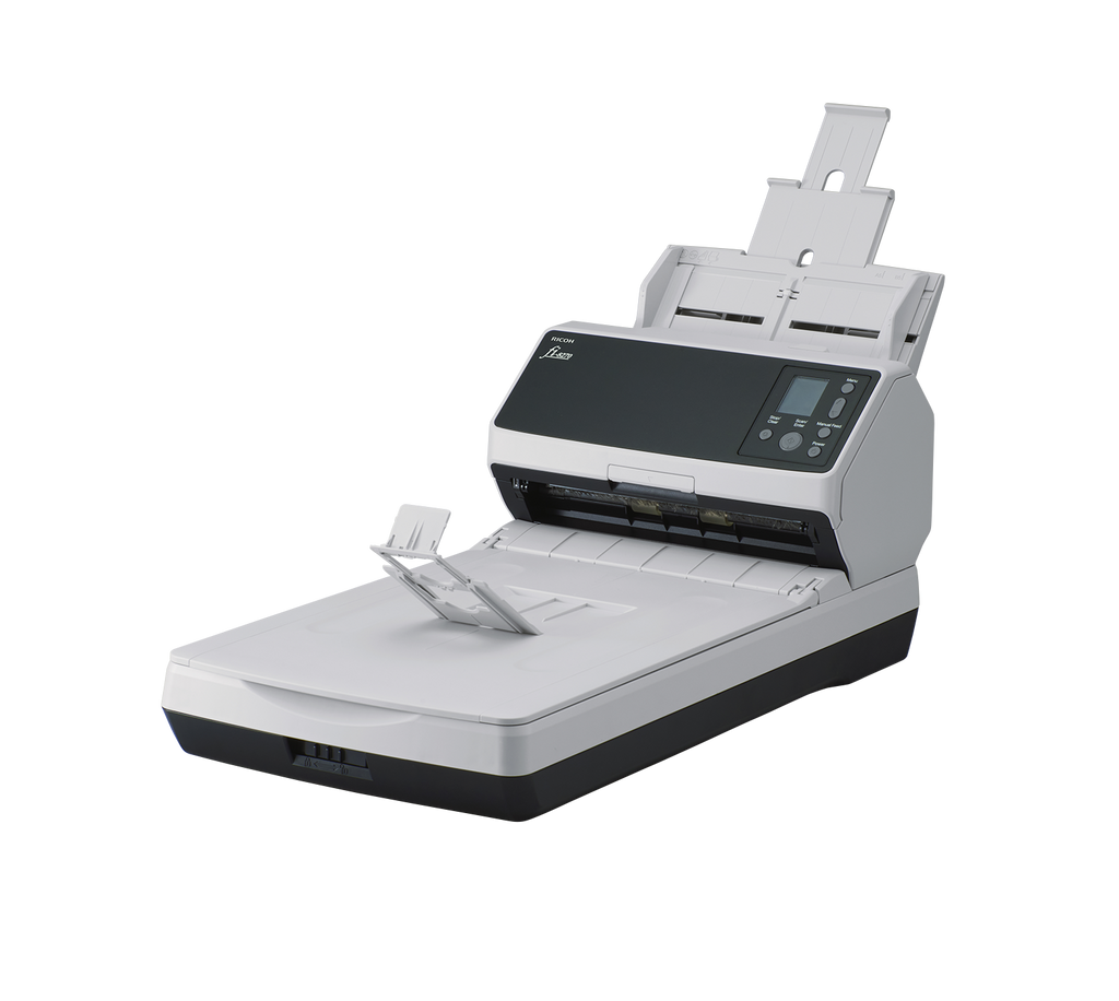 Ricoh fi-8270 A4 document scanner 70ppm including flatbed USB 3.2 Gen 1 & Ethernet front left