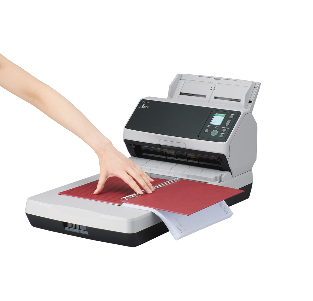 Ricoh fi-8290 A4 document scanner 90ppm including flatbed USB 3.2 Gen 1 & Ethernet wth book