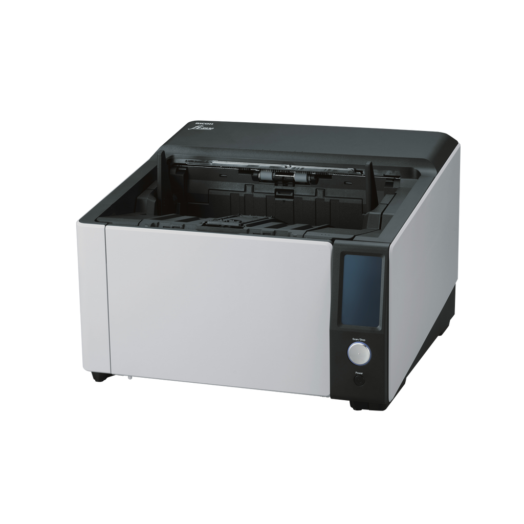 Ricoh fi-8930 production document scanner 600dpi 130ppm 750 sheet ADF USB 3.2 & Gigabit LAN front left