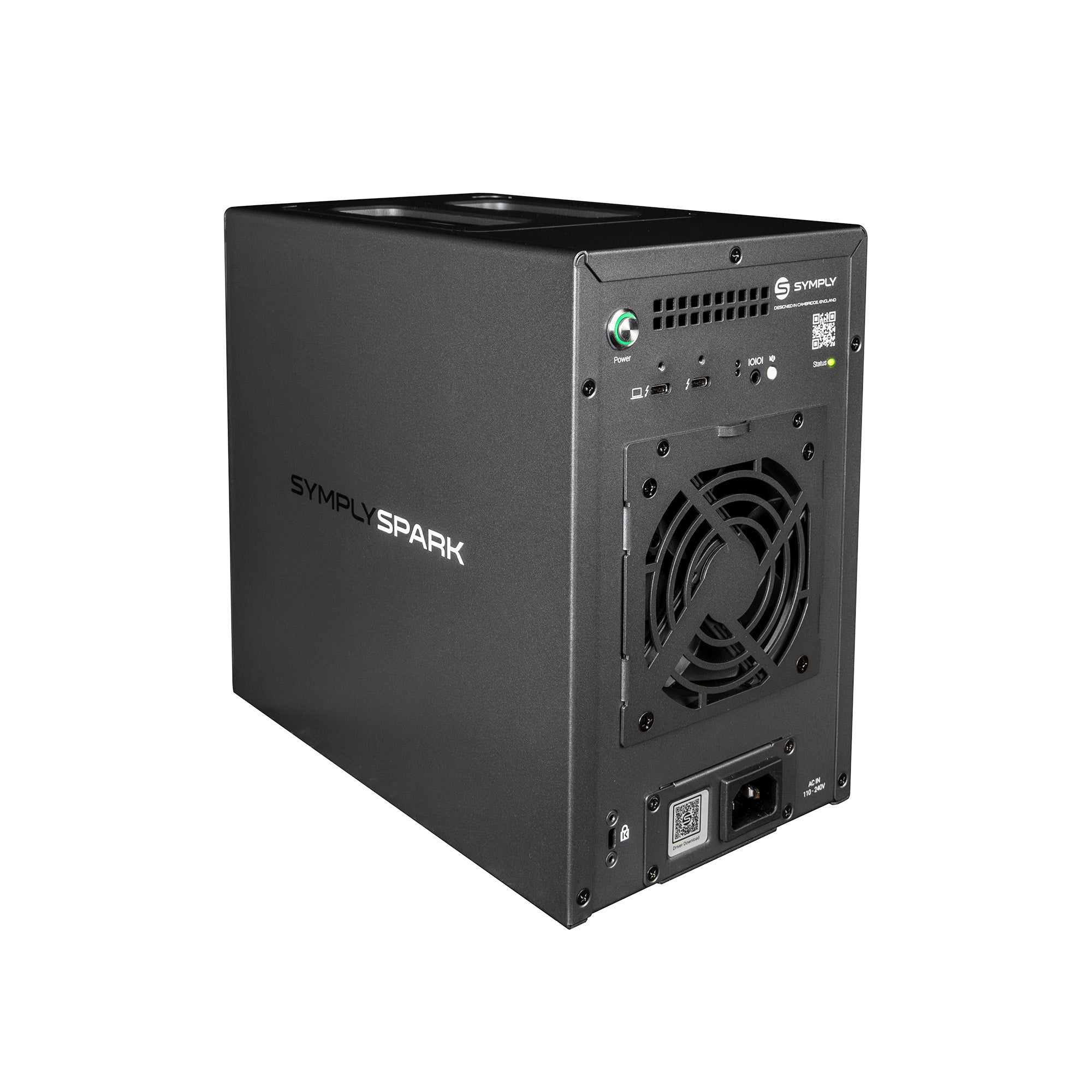 SymplySPARK 4 bay RAID side and rear