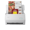 Ricoh ScanSnap iX2400 A4 document scanner USB 3.2 Gen 1 in white front with media