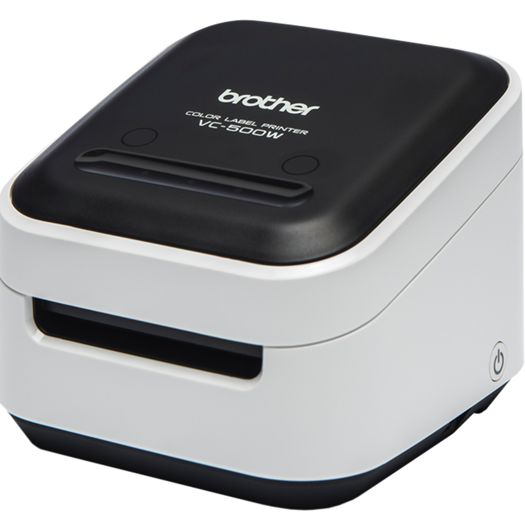 Brother VC-500WCR full colour label printer USB 2.0, Wi-Fi, up to 50mm wide labels left