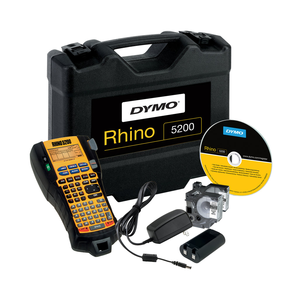 Dymo Rhino 5200 Kit handheld industrial label printer bundle