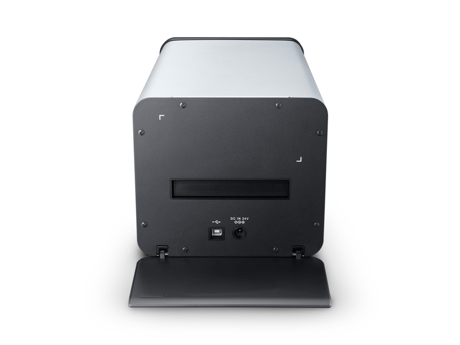 Plustek Opticfilm 120 medium format and 35mm film scanner 5300 dpi USB 2.0 rear