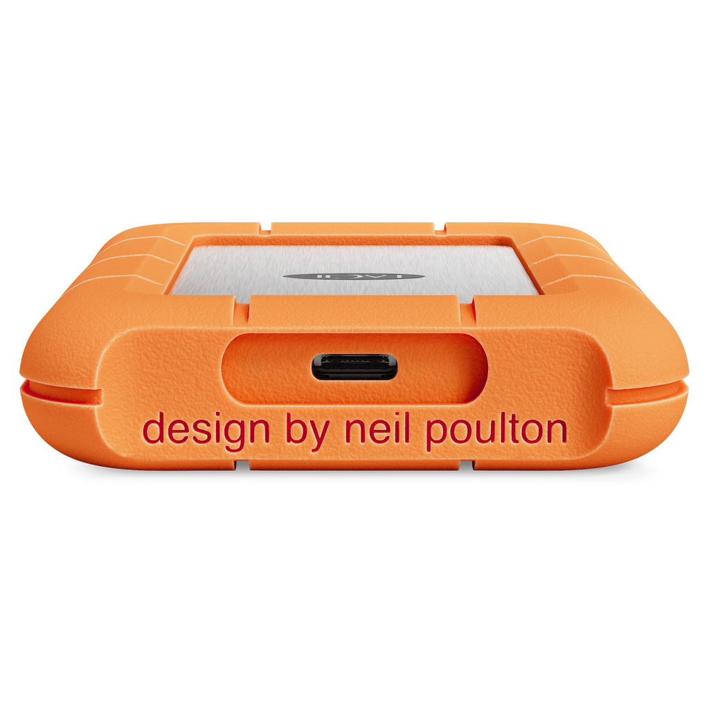LaCie Rugged SSD4 1TB portable external SSD drive USB 40 Gbps and Thunderbolt 5 compatibility STND1000400 port