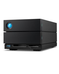 LaCie 2big Dock V.2 48TB desktop Thunderbolt 3 dual-disk hardware RAID drive with CFexpress B, CFast 2.0 and SD card slots and USB 3.2 type A hub STLG48000400