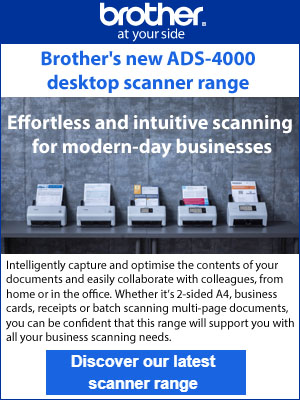 Brother ADS-4000 document scanner range callout