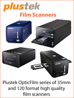 Plustek OpticFilm series of film scanners